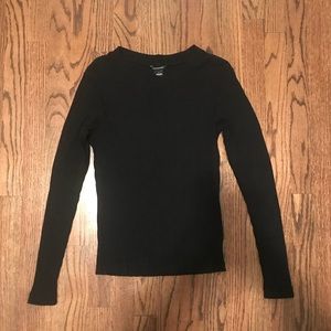 Club Monaco Ribbed Long Sleeve Top